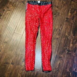 Red and Black Sequins Pants